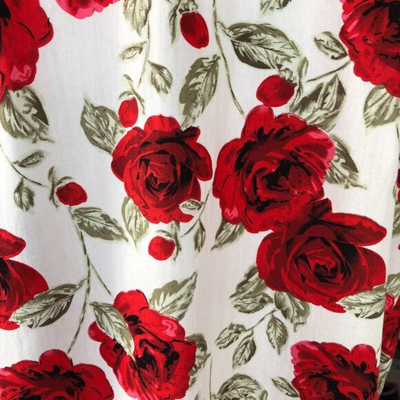 JOGAL Men's Red Rose Short Sleeve Casual Button Down 100% Cotton‎ Shirt Sz XXL - Picture 7 of 11